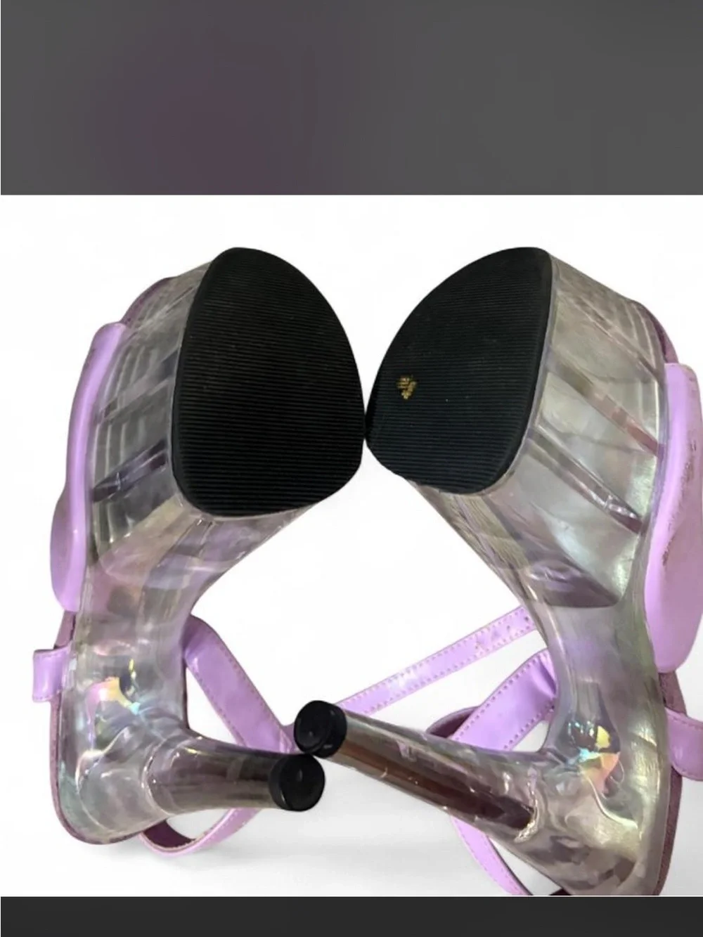 Pleaser Lilac Holographic Platform Sandal - Women